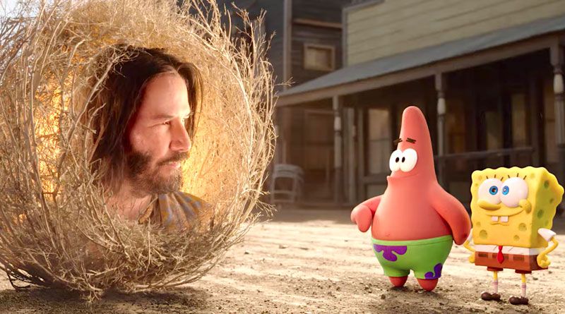 Keanu Reeves appeared as the tumbleweed Sage in "The SpongeBob Movie: Sponge on the Run" (2020)