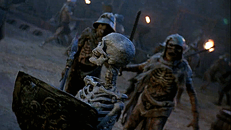 The skeleton warriors in "Army of Darkness" (1993)
