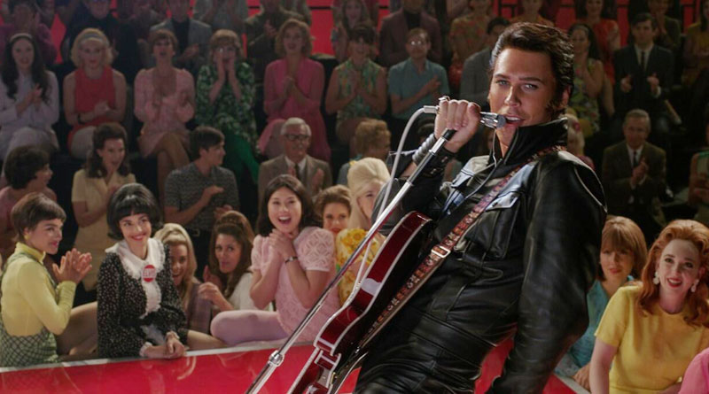 Elvis (Austin Butler) in the '60s Comeback Special scene in "Elvis" (2022)