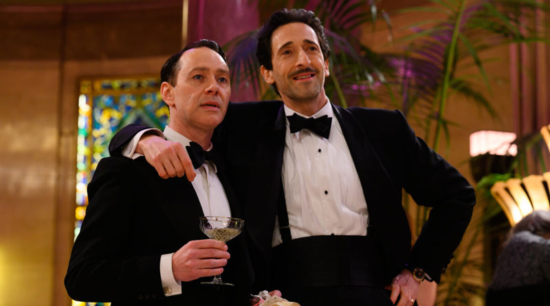 Adrien Brody and Reece Shearsmith in "See How They Run" (2022)