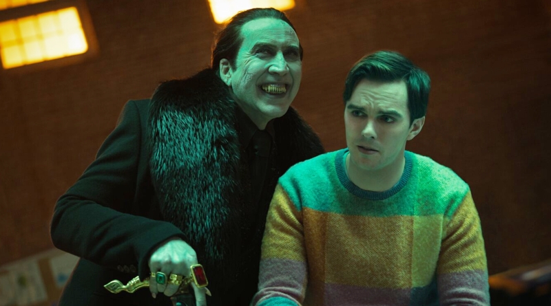 Nicolas Cage and Nicholas Hoult in "Renfield" (2023)
