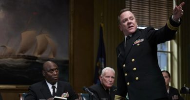 Kiefer Sutherland and the late Lance Reddick in "The Caine Mutiny Court-Martial" (2023)