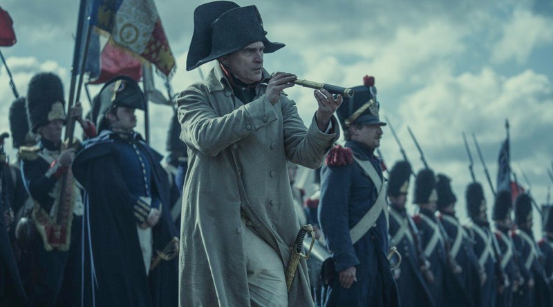 Joaquin Phoenix plays Napoleon Bonaparte in "Napoleon" (2023)