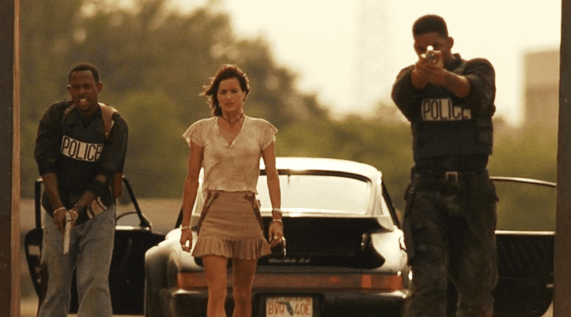 Martin Lawrence, Téa Leoni and Will Smith in "Bad Boys" (1995)