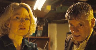 Shea Whigham and Carrie Coon in "Lake George" (2024)