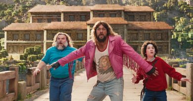 Jack Black, Jason Momoa and Sebastian Hansen in "A Minecraft Movie" (2025)