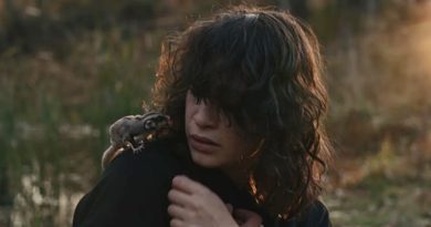 Bella (Alexandra Faye Sadeghian) and her pet squirrel in "Bound" (2025)