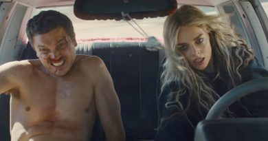 Samara Weaving and Karl Glusman in Hulu and Disney+'s "Eenie Meanie" (2025)